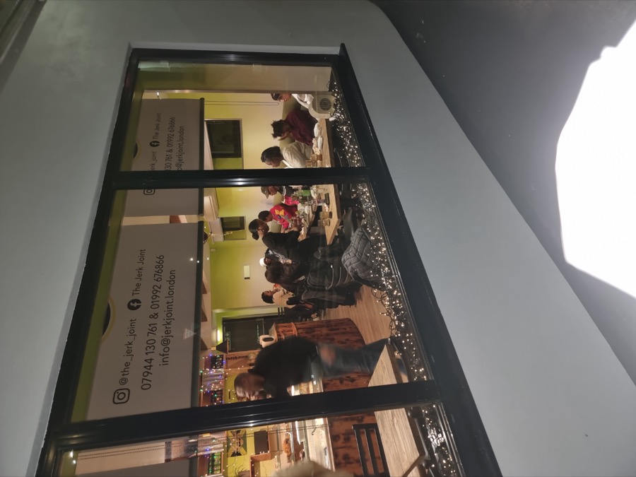 Guests inside The Jerk Joint restaurant in Hoddesdon